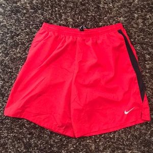 Nike red running shorts size XL